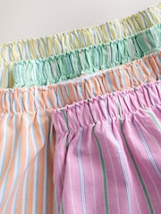 Orange/Blue Stripe 4 pack Woven Pure Boxers - Image 7 of 8