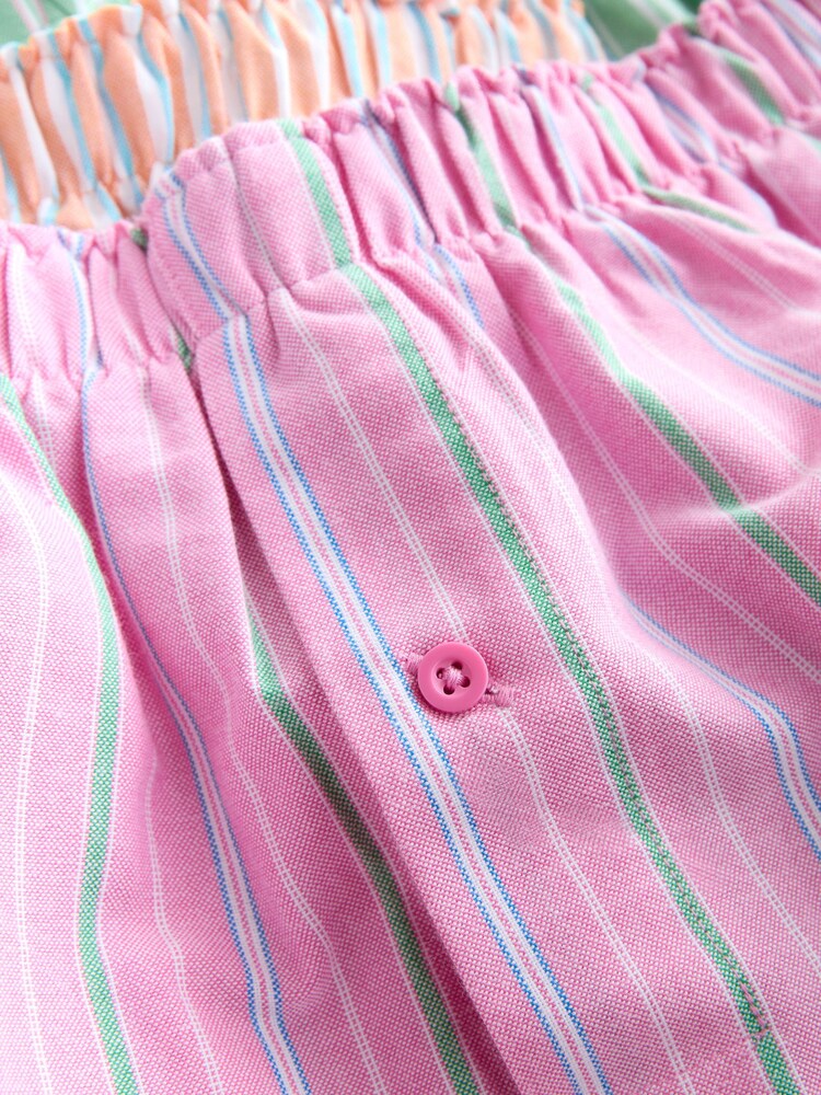 Orange/Blue Stripe 4 pack Woven Pure Boxers - Image 8 of 8