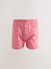 Yellow/ Blue Summer Print 4 pack Woven Pure Boxers - Image 4 of 8