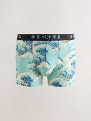 Blue Licence Blue Hokusai Trunks 3 Pack - Image 2 of 7