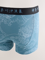 Blue Licence Blue Hokusai Trunks 3 Pack - Image 5 of 7