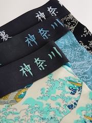 Blue Licence Blue Hokusai Trunks 3 Pack - Image 6 of 7