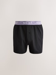 Black Pastel Waistband 5 Pack Loose Boxers - Image 2 of 9