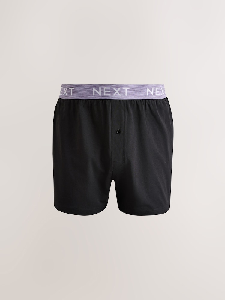 Black Pastel Waistband 5 Pack Loose Boxers - Image 2 of 9 Black Pastel Waistband 5 Pack Loose Boxers - Image 2 of 9