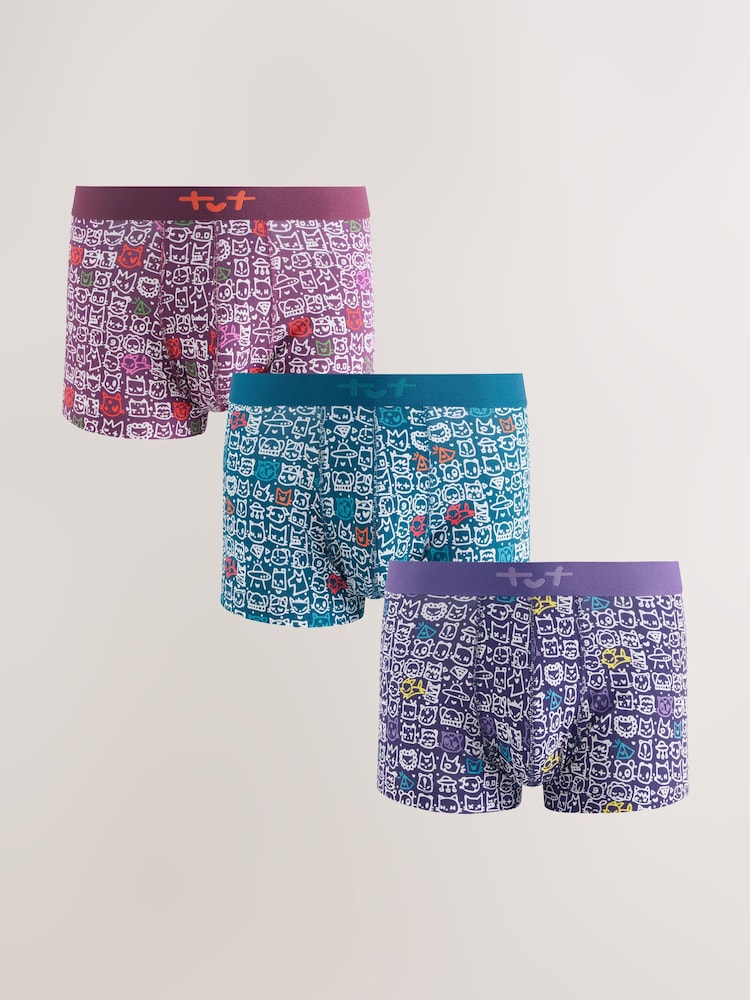 أحمر/أزرق - Tot Cat License Hipster Boxers - صورة 1 من 7
