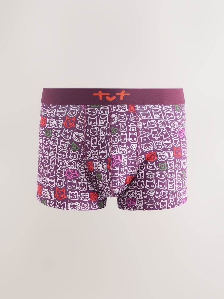 أحمر/أزرق - Tot Cat License Hipster Boxers - صورة 2 من 7