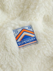 Superdry White Teddy Fleece Pramsuit - Image 4 of 6