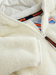 Superdry White Teddy Fleece Pramsuit - Image 5 of 6