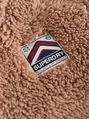 Superdry Brown Teddy Fleece Pramsuit - Image 4 of 6