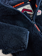 Superdry Blue Teddy Fleece Pramsuit - Image 5 of 6
