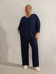 Live Unlimited Blue Curve Lightweight Supersoft 3/4 Sleeve Top - Image 1 of 4
