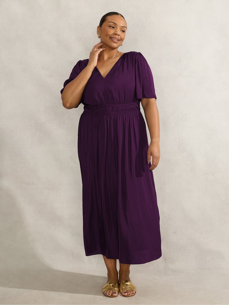 Live Unlimited Brown Curve Short Sleeve Dress - Image 2 of 4