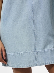 PIECES Blue Sleeveless Denim Dress - Image 4 of 4