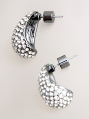 Gunmetal Pavé Teardrop Stud Earrings - Image 3 of 3