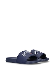 Chanclas de piscina con estampado y logotipo de Tommy Hilfiger - Imagen 3 de 4