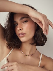 Multi Fine Sparkle Baguette Necklace - Image 4 of 8