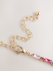 Multi Fine Sparkle Baguette Necklace - Image 8 of 8