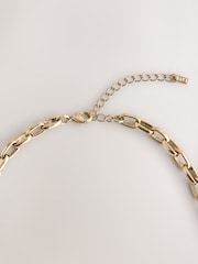 Gold Tone Statement Sparkle Stone Drop Necklace - Image 2 of 5
