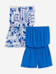 Simply Be Blue Value Bandeau Beach Playsuits 2 Pack - Image 1 of 4