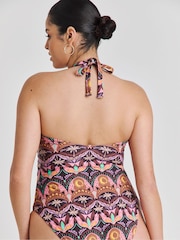 Simply Be Pink Cut Out Detail Swimsuit - Image 2 of 4