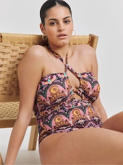 Simply Be Pink Cut Out Detail Swimsuit - Image 3 of 4