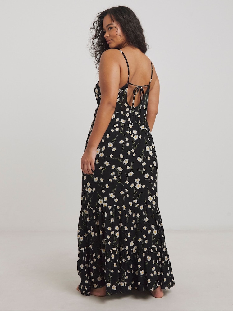 Simply Be Daisy Print Maxi Value Beach Dress - Image 2 of 4