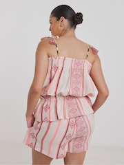 Simply Be Pink Beach To Beach Jacquard Stripe Beach Cover-Up - Image 2 of 4