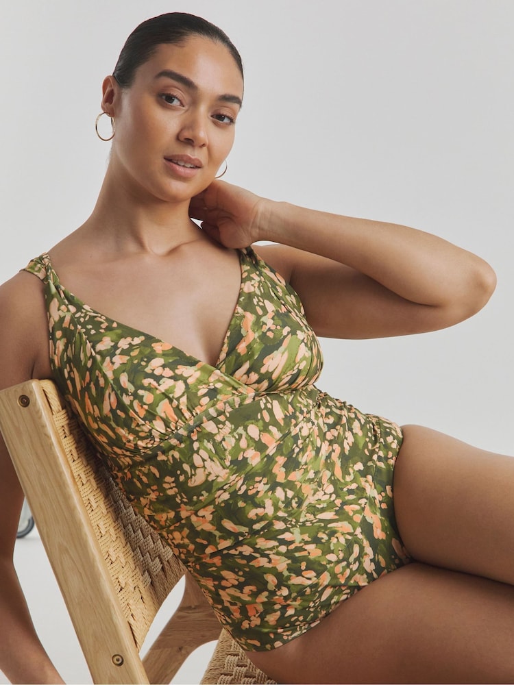 Simply Be Green Magisculpt Lose Up To An Inch Swimsuit - Image 1 of 4