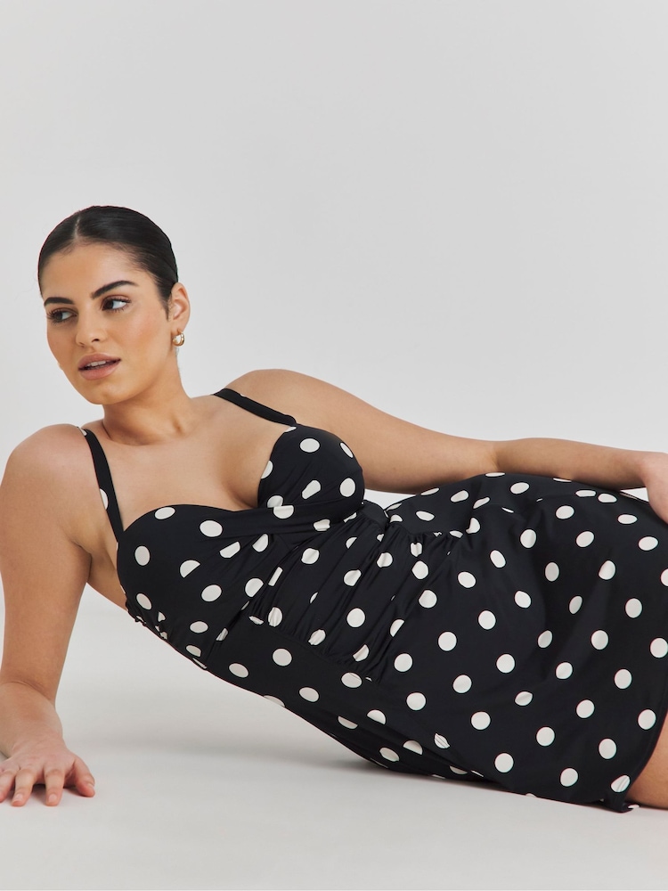 Simply Be Black Magisculpt Shaping Swimdress - Image 1 of 4 Simply Be Black Magisculpt Shaping Swimdress - Image 1 of 4
