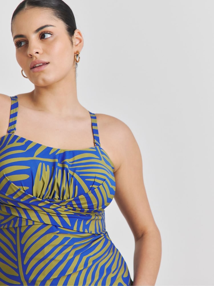 Simply Be Blue Magisculpt Bandeau Tankini Tops 2 Pack - Image 5 of 5