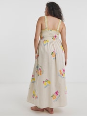 Simply Be Shirred Midi Beach 100% Cotton Dress - Imagen 2 de 4