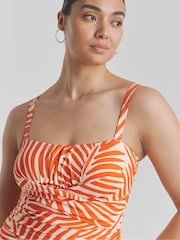 Simply Be Orange Magisculpt Bandeau Swimsuit - Image 3 of 4