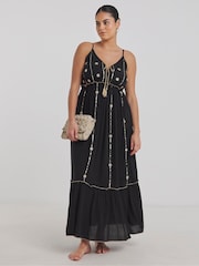 Simply Be Mirror Trims Maxi Beach Dress - Imagen 1 de 4
