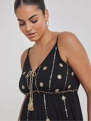 Simply Be Mirror Trims Maxi Beach Dress - Imagen 4 de 4