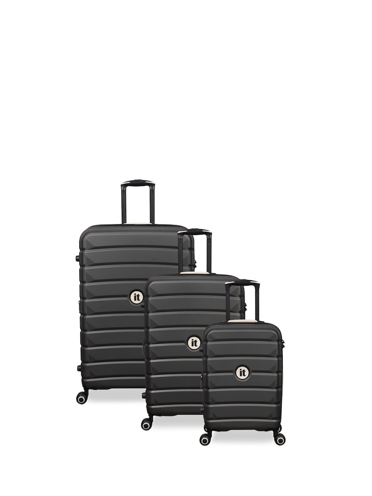 IT Luggage Grey Divert Expandable Suitcase Set with TSA Lock 3 Piece - Image 1 of 8