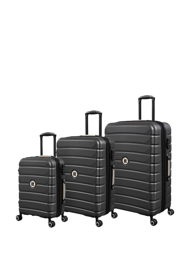 IT Luggage Grey Divert Expandable Suitcase Set with TSA Lock 3 Piece - Image 2 of 8