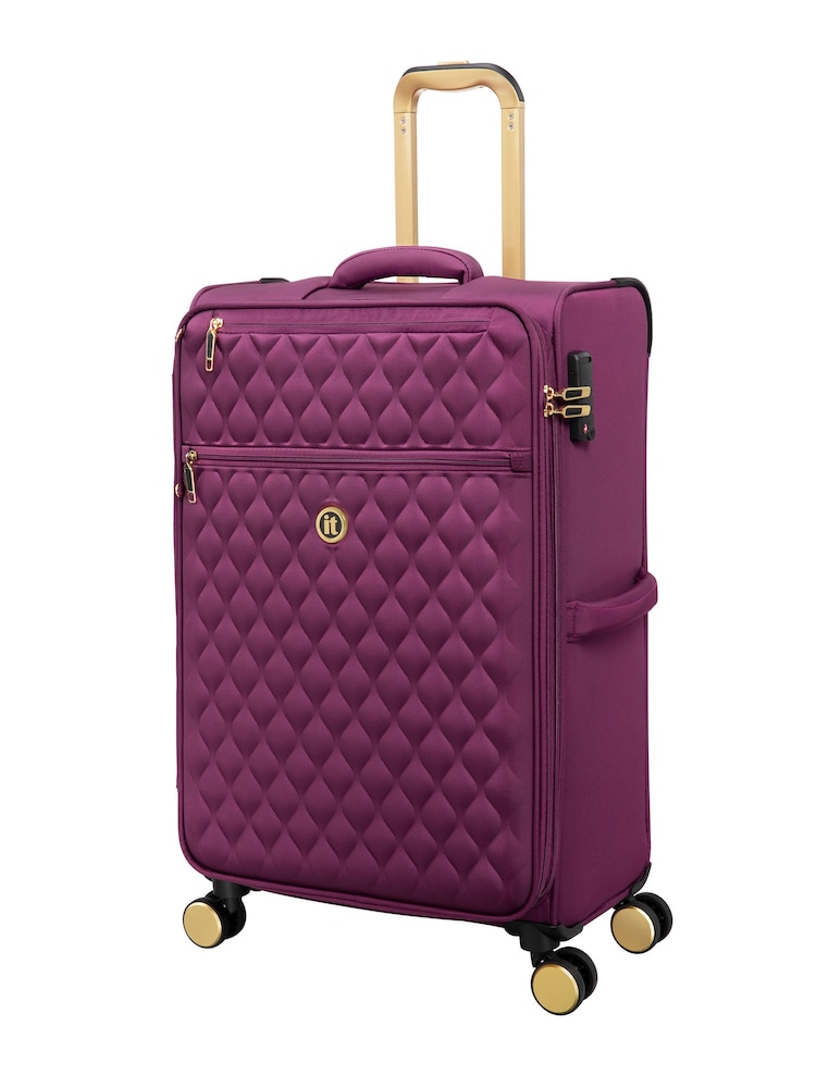 IT Luggage Medium Purple Glimmering Expandable Suitcase with TSA Lock - Image 8 of 8 IT Luggage Medium Purple Glimmering Expandable Suitcase with TSA Lock - Image 8 of 8