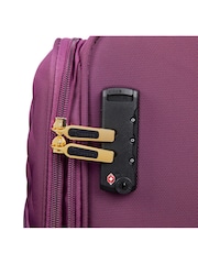 IT Luggage Purple Glimmering Expandable Cabin Suitcase with TSA Lock - Image 7 of 7