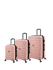 IT Luggage Pink Divert Expandable Suitcase Set 3 Piece with TSA Lock - Image 2 of 9