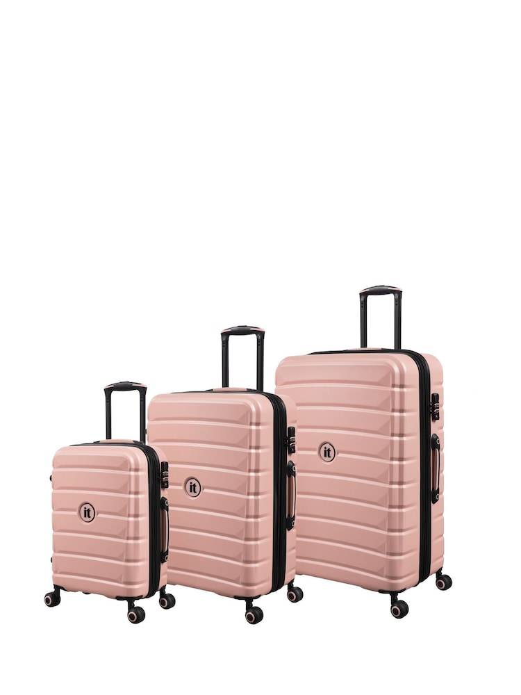 IT Luggage Pink Divert Expandable Suitcase Set 3 Piece with TSA Lock - Image 2 of 9