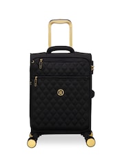 IT Luggage Glimmering Expandable Cabin Black Suitcase with TSA Lock - Image 4 of 8
