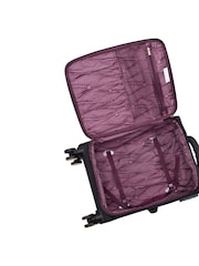 IT Luggage Glimmering Expandable Cabin Black Suitcase with TSA Lock - Image 6 of 8