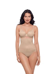 Miraclesuit Modelador de cintura firme moderno com controle fixo e tecnologia Lycra Fit Sense Nude Shapewear - Imagem 1 de 3