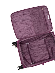 IT Luggage Large Purple Glimmering Expandable Suitcase with TSA Lock - Image 6 of 8