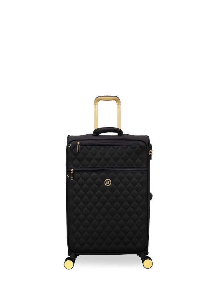IT Luggage Medium Glimmering Expandable Black Suitcase with TSA Lock - Image 1 of 8