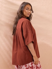 Evans Cotton Boxy Shirt - Image 3 of 5