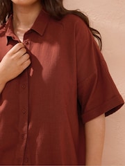 Evans Cotton Boxy Shirt - Image 4 of 5