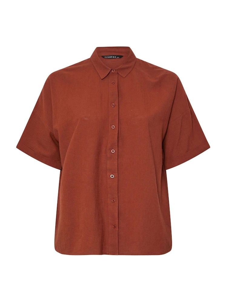 Evans Cotton Boxy Shirt - Image 5 of 5