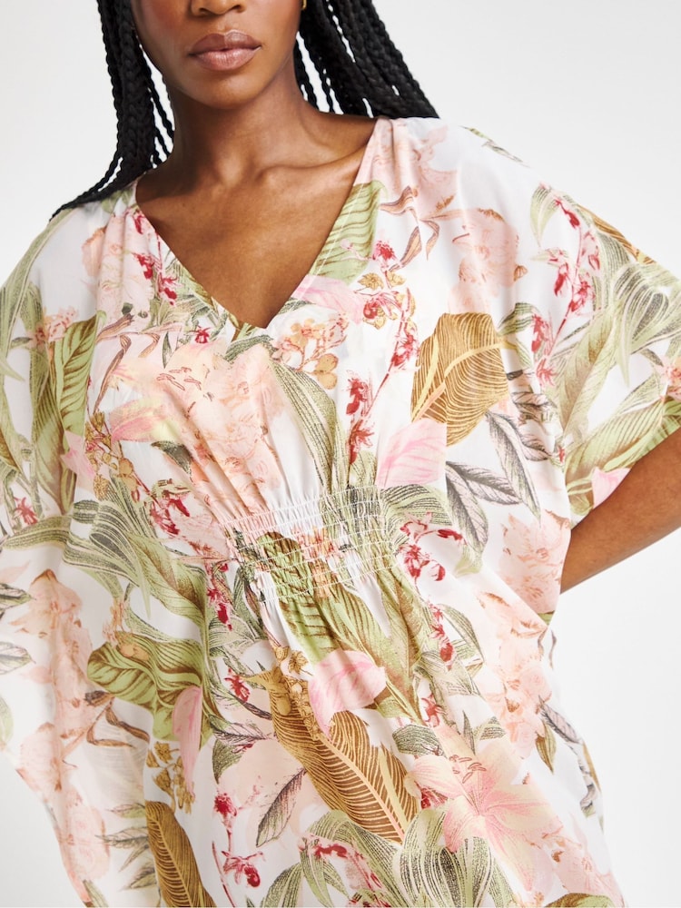 Simply Be White Magisculpt Maxi Beach Kaftan - Image 4 of 4