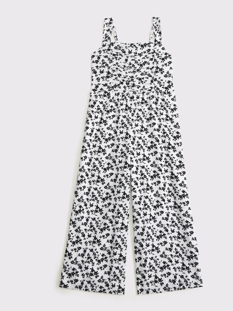 Schwarz - Abercrombie & Fitch Pleated Off The Shoulder Jumpsuit - Bild 1 von 1
